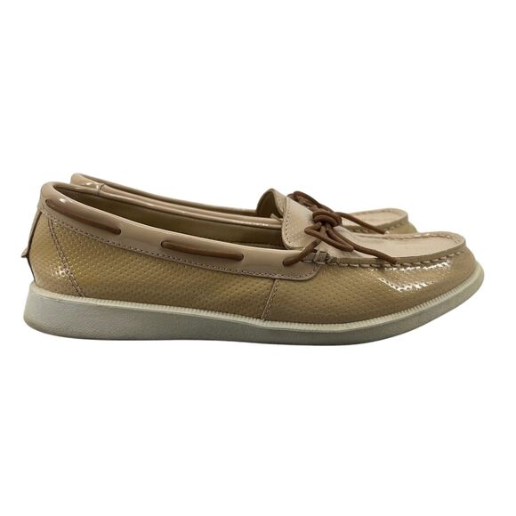Sperry Womens 9.5 Loafer Top Sider Oasis Canal Patent Perf Low Top Slip On Shoe - Picture 1 of 13